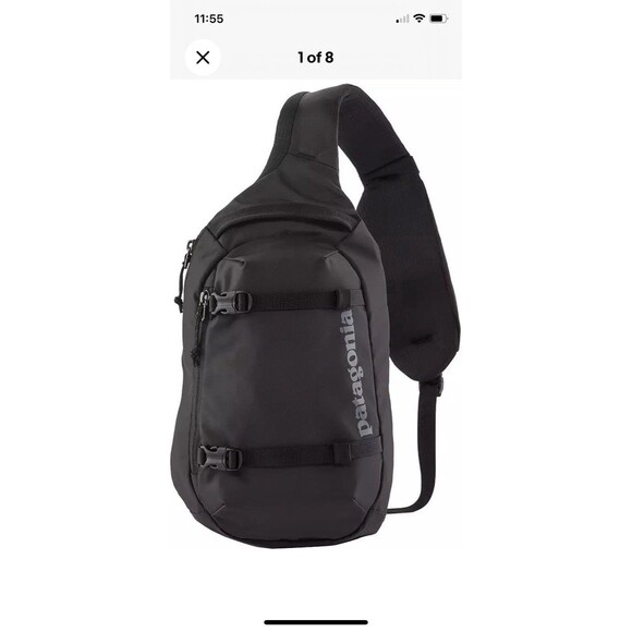 Patagonia Hiking Outdoor Bag Atom Sling 8L, Black, One Size Crossbody Black - Picture 11 of 11